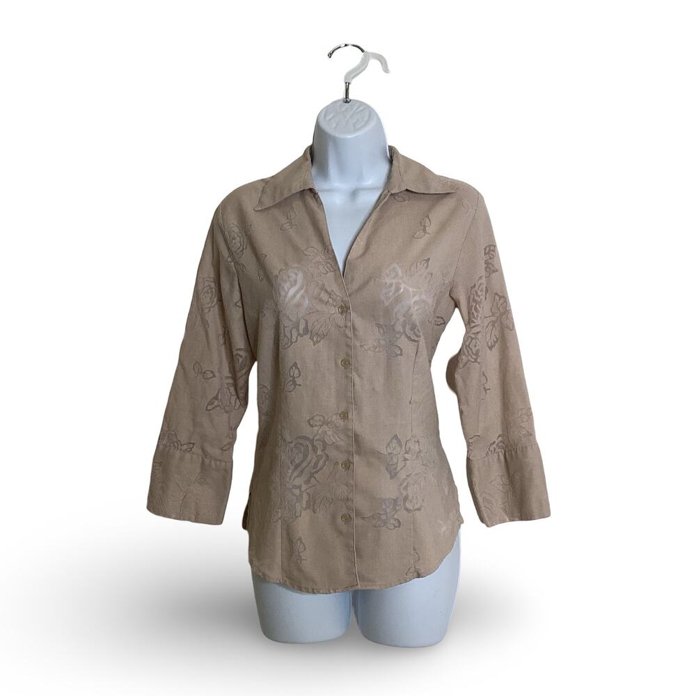 Bamboo Traders Linen Blend Button Down